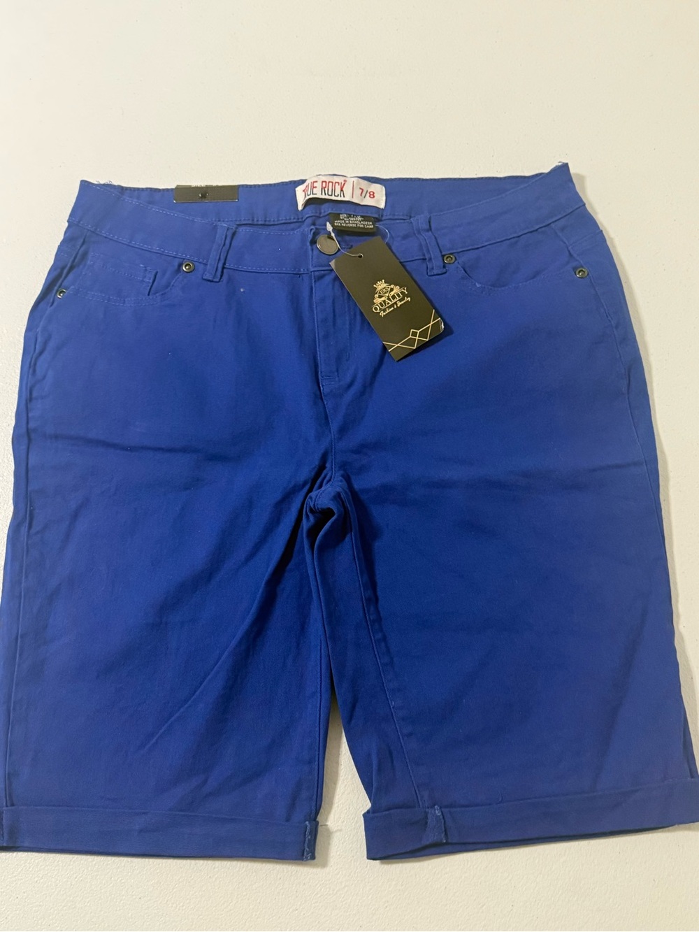 True Rock Men’s Royal Blue Cargo Shorts NWT Casual Cotton Blend